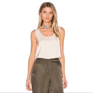 NWT Vince Womens Raw Edge Trimmed Tank SIZE SMALL